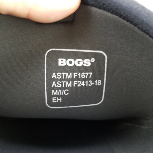 ✅BOGS Stockman Composite Toe Black Waterproof Pull on Winter Work Boots Men's 7 - Picture 3 of 11